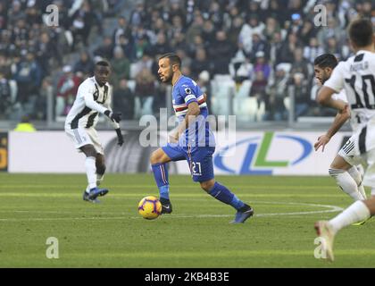 Fabio Quagliarella (UC Sampdoria) während des Fußballspiels der Serie A zwischen Juventus FC und UC Sampdoria im Allianz Stadium am 29. Dezember 2018 in Turin, Italien. Juventus gewann 2-1 gegen Sampdoria. (Foto von Massimiliano Ferraro/NurPhoto) Stockfoto