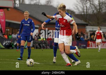 BOREHAMWOOD, ENGLAND, 13.. Januar Vivianne Miedema von Arsenal während des Fußballspiels der FA Women's Super League zwischen Arsenal Women und Chelsea Women im Meadow Park am 13.. Januar in Borehamwood, England. (Foto von Action Foto Sport/NurPhoto) Stockfoto