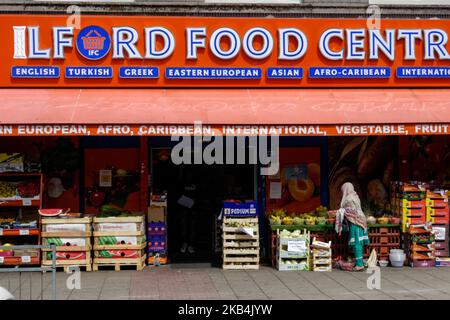 Ilford Food Centre Grocery Store, Ilford, London, England Großbritannien Stockfoto