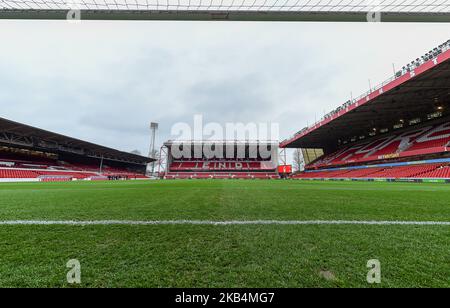 NOTTINGHAM, GROSSBRITANNIEN. 19.. JANUAR Trent endet während des Sky Bet Championship-Spiels zwischen Nottingham Forest und Bristol City am City Ground, Nottingham, am Samstag, 19.. Januar 2019. (Foto von Mark Fletcher/NurPhoto) Stockfoto