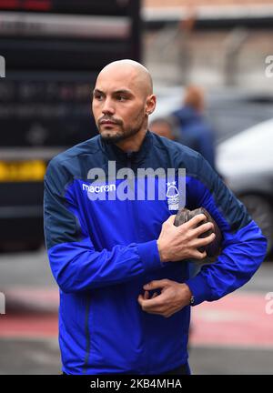 NOTTINGHAM, GROSSBRITANNIEN. 19.. JANUAR der Verteidiger des Nottingham Forest Yohan Benalouane (29) während des Sky Bet Championship-Spiels zwischen Nottingham Forest und Bristol City am City Ground, Nottingham, am Samstag, dem 19.. Januar 2019. (Foto von Mark Fletcher/NurPhoto) Stockfoto