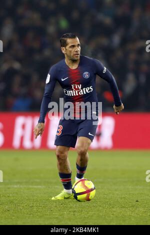 Daniel Alves Da Silva von PSG während des französischen Fußballspiels Paris Saint-Germain (PSG) gegen Guingamp (EAG) L1 am 19. Januar 2019 im Stadion Parc des Princes in Paris. (Foto von Mehdi Taamallah / NurPhoto) (Foto von Mehdi Taamallah/NurPhoto) Stockfoto