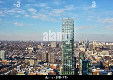 Erhöhte Ansicht der Gebäude in der Stadt Toronto, Ontario, Kanada. (Foto von Creative Touch Imaging Ltd./NurPhoto) Stockfoto