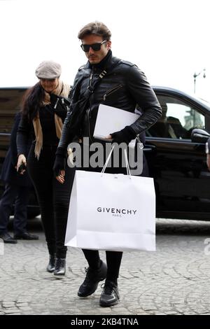 Pepe Munoz wird am 24. Januar 2019 in Paris, Frankreich, im GIVENCHY-Bürogebäude an der Avenue George V gesehen. (Foto von Mehdi Taamallah/NurPhoto) Stockfoto