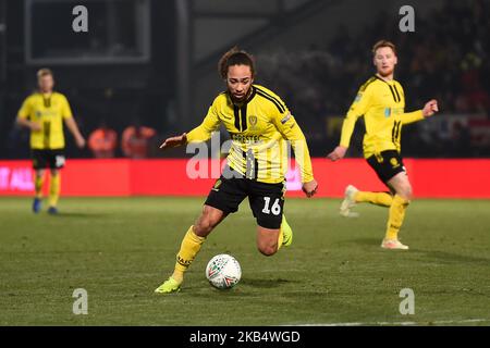 Burton Albion Mittelfeldspieler Marcus Harness (16) im Einsatz während des Carabao Cup-Spiels zwischen Burton Albion und Manchester City am Mittwoch, den 23.. Januar 2019, im Pirelli Stadium, Burton Upon Trent. (Foto von Mark Fletcher/NurPhoto) Stockfoto