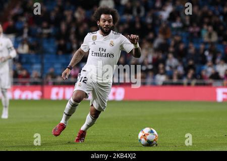 Real Madrids Marcelo Vieira beim Copa del Rey-Spiel zwischen Real Madrid und dem FC Girona im Santiago Bernabeu-Stadion in Madrid, Spanien. 24. Januar 2019. (Foto von A. Ware/NurPhoto) Stockfoto