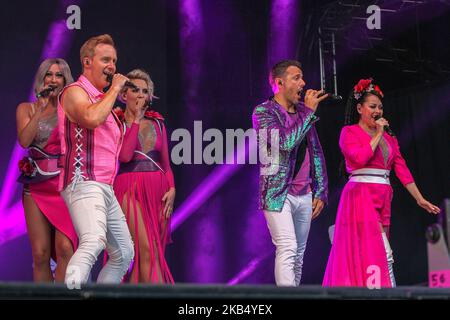 Summer of Steps Tour 2018 mit Steps in der Northern Echo Arena, Darlington, England, am Sonntag, 27.. Mai 2018. (Foto von Mark Fletcher/NurPhoto) Stockfoto