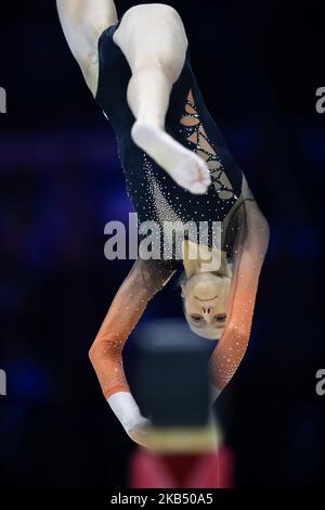 Liverpool, Großbritannien. 03.. November 2022. Liverpool, England, November 3. 2022 Naomi Visser (NED) tritt während des Allround-Finales der Frauen bei den FIG-Turnweltmeisterschaften in der M&S Bank Arena in Liverpool, England, auf der Balance Beam an Dan O' Connor (Dan O' Connor/SPP) Credit: SPP Sport Press Photo. /Alamy Live News Stockfoto