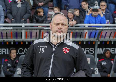 . Morecambe-Manager Jim Bentley beim Spiel der Sky Bet League 2 zwischen Northampton Town und Morecambe im PTS Academy Stadium, Northampton, am Samstag, den 26.. Januar 2019. (Foto von MI News & Sport Ltd/NurPhoto) Stockfoto