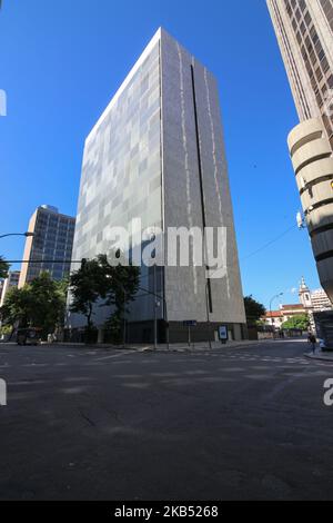 Rio de Janeiro, 27. Januar 2019: Blick auf eines der Gebäude von Balt in der Innenstadt von Rio. Der Bergmann verursachte eine große Umweltkatastrophe im Bundesstaat Minas Gerais, in der Stadt Brumadino, Was irreparable Umweltschäden verursacht hat und bereits den bestätigten Tod von Dutzenden von Menschen verursacht hat, haben die Aktien des Unternehmens an den Börsen, an denen sie gehandelt werden, einen erheblichen Wertrückgang erlitten. In Brasilien machen die über den Ticker VALE3 gehandelten Vals-Stammaktien mehr als 10 % des Betrags aus, der im Jahr B3 des Bovespa-Index gehandelt wird. (Foto von Luiz Souza/NurPhoto) Stockfoto