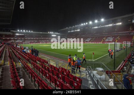 Ein allgemeiner Blick auf das Innere von Anfield während des Premier League-Spiels zwischen Liverpool und Leicester City in Anfield am 30. Januar 2019 in Liverpool, Großbritannien. (Foto by MI News/NurPhoto) Stockfoto