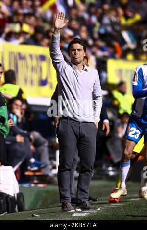 Cheftrainer von RCD Espanyol Rubi während des spanischen La Liga-Spiels zwischen Villarreal CF und RCD Espanyol am 3. Februar 2019 im La Ceramica Stadium. (Foto von Jose Miguel Fernandez/NurPhoto) Stockfoto