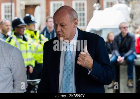 Der Tory-Abgeordnete Damian Green wurde am 04. September 2019 vor dem Parlamentsgebäude in London, England, gesehen. Die Regierung von Boris Johnson hat gestern eine entscheidende Abstimmung verloren, als die Abgeordneten dafür stimmten, die Kontrolle über die Agenda des Unterhauses zu übernehmen, um zu verhindern, dass das Vereinigte Königreich am 31. Oktober ohne eine Einigung aus der EU ausscheide. (Foto von Wiktor Szymanowicz/NurPhoto) Stockfoto