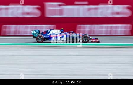 Der Franzose Pierre Gasly und der Fahrer von Toro Rosso fahren am 07. September 2019 in Monza, Italien, während der Qualifikationsrunde beim Formel 1 Gran Premio Heineken. (Foto von Robert Szaniszló/NurPhoto) Stockfoto