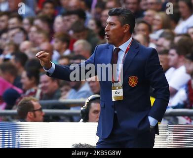 Krasimir Balakov-Manager von Bulgarien während der UEFA Euro 2020 Qualifikation zwischen England und Bulgarien im Wembley-Stadion in London, England am 07. September 2019 (Foto von Action Foto Sport/NurPhoto) Stockfoto