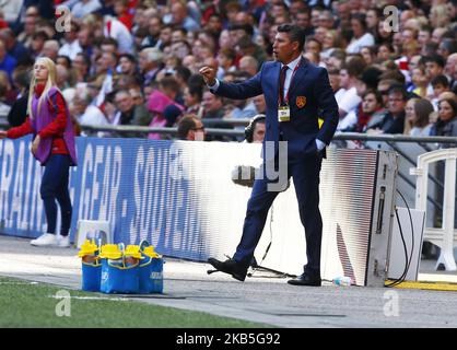 Krasimir Balakov-Manager von Bulgarien während der UEFA Euro 2020 Qualifikation zwischen England und Bulgarien im Wembley-Stadion in London, England am 07. September 2019 (Foto von Action Foto Sport/NurPhoto) Stockfoto