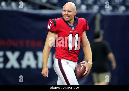 Houston, Texas, USA. 3.. November 2022. Cameron Johnston (11), Spieler von Houston Texans, vor dem Spiel zwischen den Houston Texans und den Philadelphia Eagles im NRG Stadium in Houston, TX, am 3. November 2022. (Bild: © Erik Williams/ZUMA Press Wire) Stockfoto