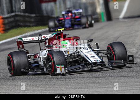 Antonio Giovinazzi fährt das (99) Alfa Romeo sauber F1 Team auf Kurs während des Formel 1 Grand Prix von Italien beim Autodromo di Monza am 8. September 2019 in Monza, Italien. (Foto von Emmanuele Ciancaglini/NurPhoto) Stockfoto