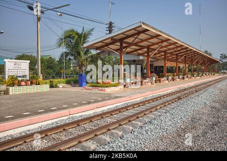 Die Eisenbahnstation in Pattaya Thailand Stockfoto