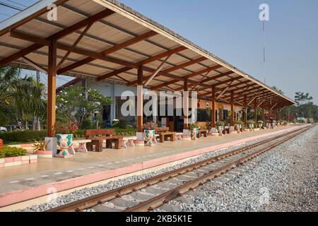 Die Eisenbahnstation in Pattaya Thailand Stockfoto