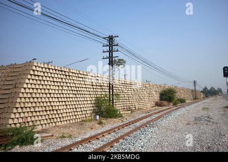 Die Eisenbahnstation in Pattaya Thailand Stockfoto