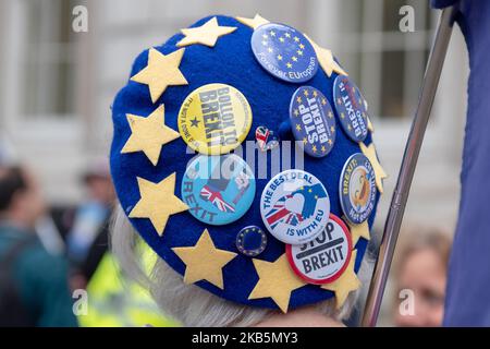 Anti-Brexit-Demonstranten vor dem Kabinett nach der Ankündigung einer fünfwöchigen Schließung des Parlaments 10. September 2019, London, Großbritannien (Foto: Robin Pope/NurPhoto) Stockfoto