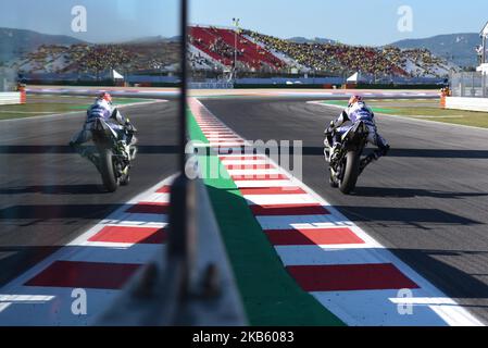 50 Frech-Fahrer Sylvain Guintoli vom Team Suzuki ECSTAR beim GP von Octo San Marino und Riviera di Rimini, 13. Etappe der MotoGP-Weltmeisterschaft auf dem Misano World Circuit Marco Simoncelli, Riviera di Rimini, Italien (Foto: Andrea Diodato/NurPhoto) Stockfoto