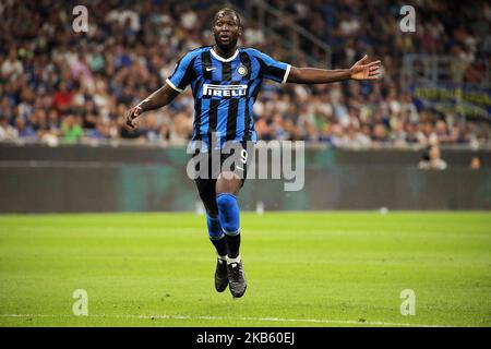 Romelu Lukaku vom FC Internazionele während des Serie A-Spiels zwischen dem FC Internazionele und Udinese Calcio im Stadio Giuseppe Meazza am 14. September 2019 in Mailand, Italien. (Foto von Giuseppe Cottini/NurPhoto) Stockfoto