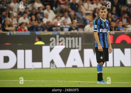 Nicolo' Barella vom FC Internazionele reagiert auf eine verpasste Chance während des Serie A-Spiels zwischen dem FC Internazionele und Udinese Calcio im Stadio Giuseppe Meazza am 14. September 2019 in Mailand, Italien. (Foto von Giuseppe Cottini/NurPhoto) Stockfoto