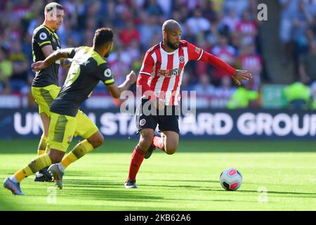 David McGoldrick von Sheffield United während des Premier League-Spiels zwischen Sheffield United und Southampton in der Bramall Lane, Sheffield, am Samstag, 14.. September 2019. (Foto von Jon Hobley/MI News/NurPhoto) Stockfoto