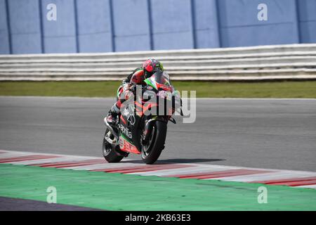 41 der Spanier Aleix Espargaro vom italienischen Team Aprilia Racing Team Gresini fährt während des GP von Octo San Marino und Riviera di Rimini, 13. Etappe der MotoGP Weltmeisterschaft auf dem Misano World Circuit Marco Simoncelli, Riviera di Rimini, Italien (Foto von Andrea Diodato/NurPhoto) Stockfoto