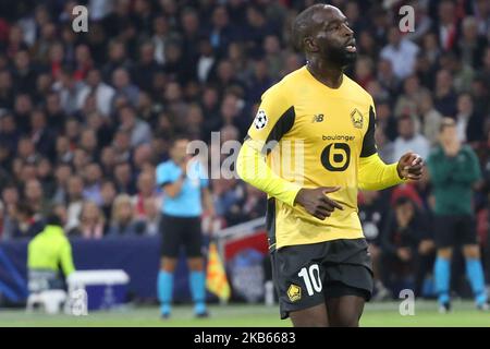 Jonathan Ikone (Lille) ist am 17. September 1. 2019 in Amsterdam, Niederlande, beim Spiel der UEFA Champions League Final Group Round 2019/20 zwischen AFC Ajax (Niederlande) und Lille OSC (Frankreich) in der Johan Cruijff Arena zu sehen. (Foto von Federico Guerra Moran/NurPhoto) Stockfoto