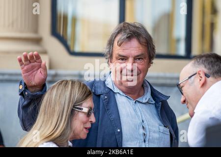 Sam Neill kommt am 19. September 2019 im Hotel Maria Cristina während des San Sebastian Filmfestivals 67. in San Sebastian, Spanien, an. (Foto von Manuel Romano/NurPhoto) Stockfoto