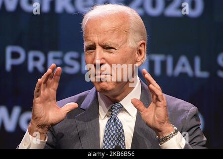 Demokratischer Präsident hoffnungsvoll der ehemalige Vizepräsident Joe Biden spricht auf dem AFL-CIO Workers Presidential Summit des Philadelphia Council am 17. September 2019 im Pennsylvania Convention Center in Philadelphia, PA. (Foto von Bastiaan Slabbers/NurPhoto) Stockfoto