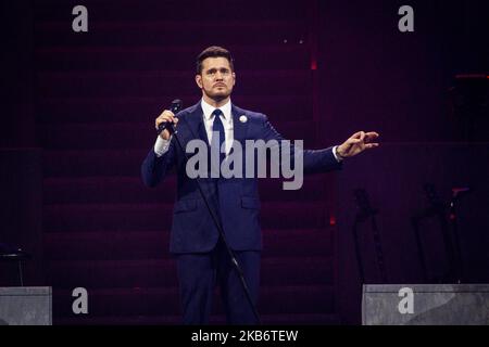 Der kanadische Popsänger und Songwriter Michael Buble tritt am 23. September 2019 beim Mediolanum Forum in Assago, Mailand, Italien, auf. (Foto von Roberto Finizio/NurPhoto) Stockfoto