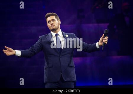 Der kanadische Popsänger und Songwriter Michael Buble tritt am 23. September 2019 beim Mediolanum Forum in Assago, Mailand, Italien, auf. (Foto von Roberto Finizio/NurPhoto) Stockfoto