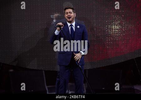 Der kanadische Popsänger und Songwriter Michael Buble tritt am 23. September 2019 beim Mediolanum Forum in Assago, Mailand, Italien, auf. (Foto von Roberto Finizio/NurPhoto) Stockfoto