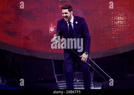 Der kanadische Popsänger und Songwriter Michael Buble tritt am 23. September 2019 beim Mediolanum Forum in Assago, Mailand, Italien, auf. (Foto von Roberto Finizio/NurPhoto) Stockfoto