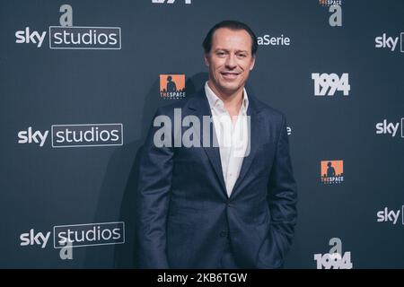 Der Schauspieler Stefano Accorsi nimmt am 24. September 2019 in Rom, Italien, an der TV-Filmfotozelle „1994“ im Space Moderno Teil. (Foto von Luca Carlino/NurPhoto) Stockfoto