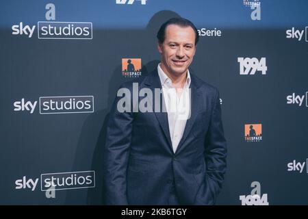 Der Schauspieler Stefano Accorsi nimmt am 24. September 2019 in Rom, Italien, an der TV-Filmfotozelle „1994“ im Space Moderno Teil. (Foto von Luca Carlino/NurPhoto) Stockfoto