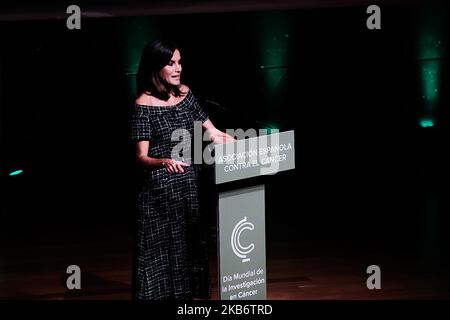 Königin Letizia von Spanien nimmt am 24. September 2019 an der AECC-Veranstaltung im Reina Sofia Kunstmuseum in Madrid, Spanien, Teil. (Foto von Antonio Navia/NurPhoto) Stockfoto