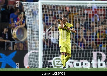 Santi Cazorla von Villarreal agduring the Liga match between FC Barcelona and Villarreal CF at Camp Nou on September 24, 2019 in Barcelona, Spain. (Foto von Jose Breton/Pics Action/NurPhoto) Stockfoto