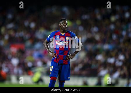 11 Ousmane Dembele aus Frankreich vom FC Barcelona während des La Liga-Spiels zwischen dem FC Barcelona und Vilareal im Camp Nou Stadium in Barcelona 24. September 2019, Spanien. (Foto von Xavier Bonilla/NurPhoto) Stockfoto