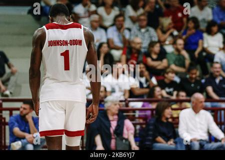 Darius Johnson-Odom von Grissin Bon Reggio Emilia Basketball während des Basketball-Freundschaftsspiel zwischen Grissin Bon Reggio Emilia und Leiden Basketball am 18. September 2019 im PalaRegnani in Scandiano, Italien. (Foto von Emmanuele Ciancaglini/NurPhoto) Stockfoto