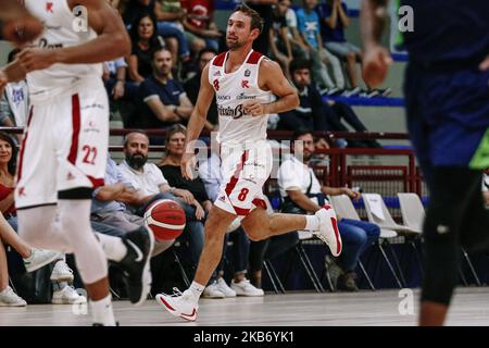 Giuseppe Poeta von Grissin Bon Reggio Emilia Basketball während des Basketball-Freundschaftsspiel zwischen Grissin Bon Reggio Emilia und Leiden Basketball am 18. September 2019 im PalaRegnani in Scandiano, Italien. (Foto von Emmanuele Ciancaglini/NurPhoto) Stockfoto