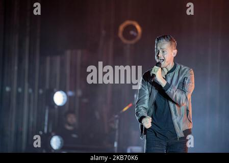 Tom Chaplin, Leadsänger der Band Keane tritt am 26. September 2019 im Manchester Apollo, Manchester UK auf ihrer „Cause and Effect“ UK Tour auf. (Foto von Gary Mather/NurPhoto) Stockfoto