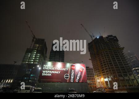 Die Baustelle des Varso-Turms ist am 18. September 2019 in Warschau, Polen, zu sehen. Nach der Fertigstellung im Jahr 2020 wird der Varso-Turm der höchste Wolkenkratzer in Polen und der EU sein. (Foto von Jaap Arriens/NurPhoto) Stockfoto