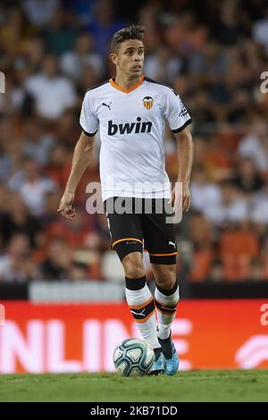 Gabriel Paulista aus Valencia im Einsatz während des Liga-Spiels zwischen Valencia CF und Getafe CF im Estadio Mestalla am 25. September 2019 in Valencia, Spanien. (Foto von Jose Breton/Pics Action/NurPhoto) Stockfoto