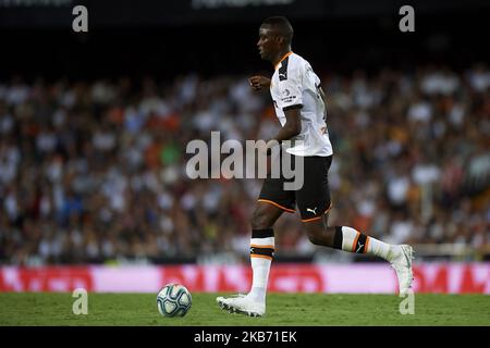 Mouctar Diakhaby aus Valencia kontrolliert den Ball während des Liga-Spiels zwischen Valencia CF und Getafe CF im Estadio Mestalla am 25. September 2019 in Valencia, Spanien. (Foto von Jose Breton/Pics Action/NurPhoto) Stockfoto