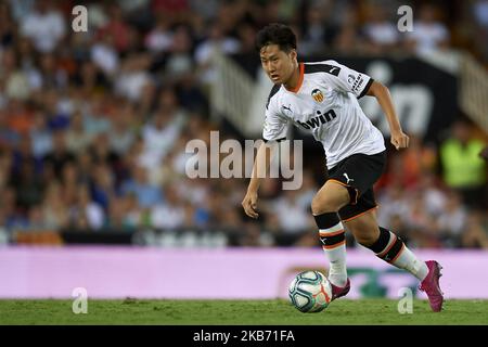 Kang-in Lee aus Valencia im Einsatz während des Liga-Spiels zwischen dem FC Valencia und dem CF Getafe im Estadio Mestalla am 25. September 2019 in Valencia, Spanien. (Foto von Jose Breton/Pics Action/NurPhoto) Stockfoto